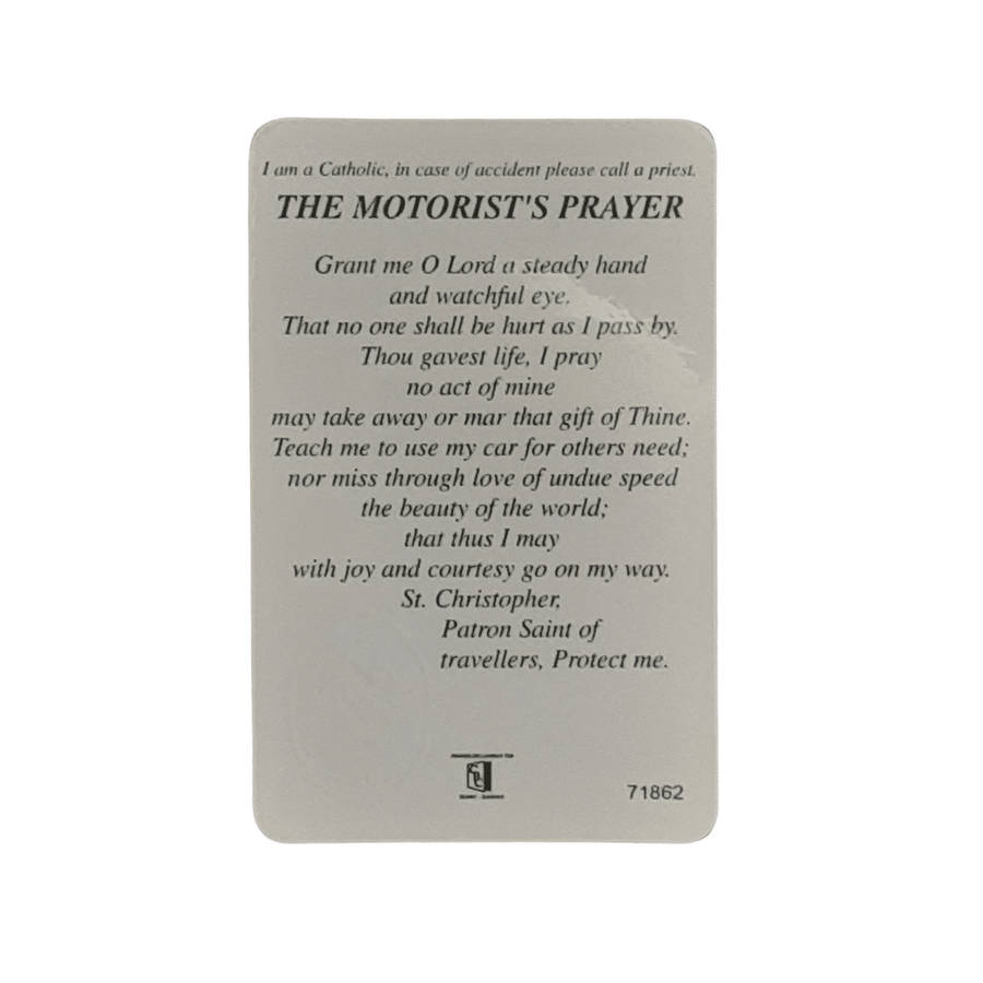 Two Tone St Christopher Keyring and Card