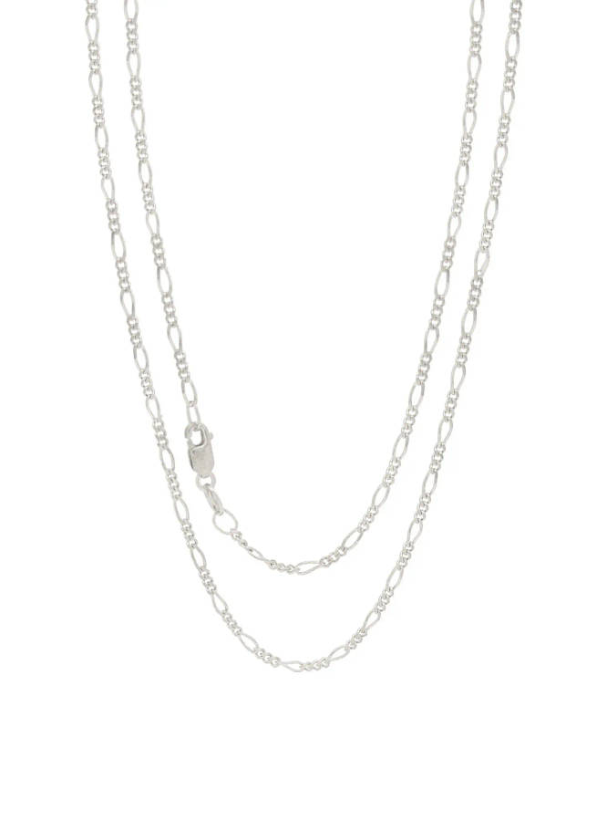 Sterling Silver Figaro Chain - 55cm