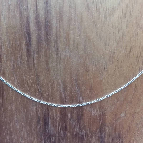 Sterling Silver Figaro Chain - 55cm