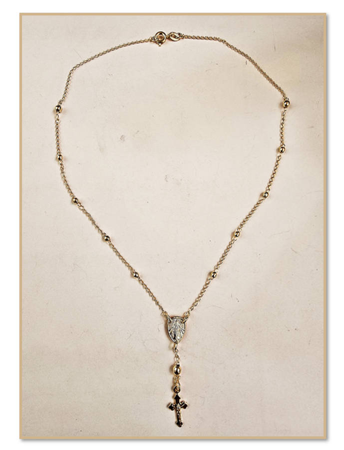 18kt gold Filled One Decade Necklace Rosary