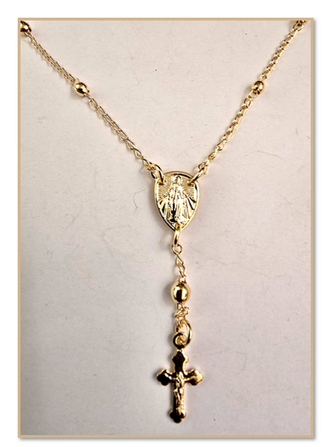18kt gold Filled One Decade Necklace Rosary