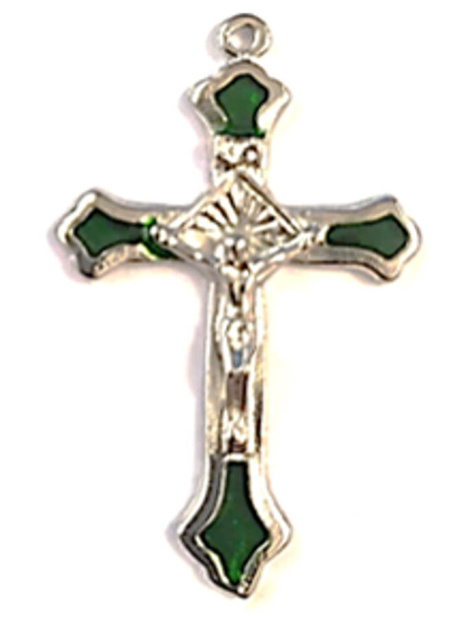 4.5cm Enamel Inlay Crucifix - Various colours