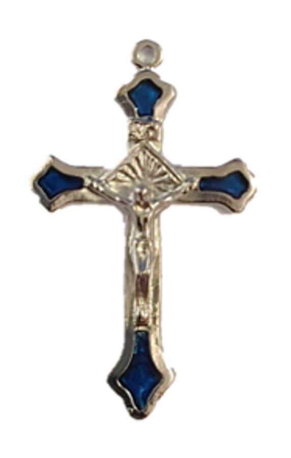 4.5cm Enamel Inlay Crucifix - Various colours