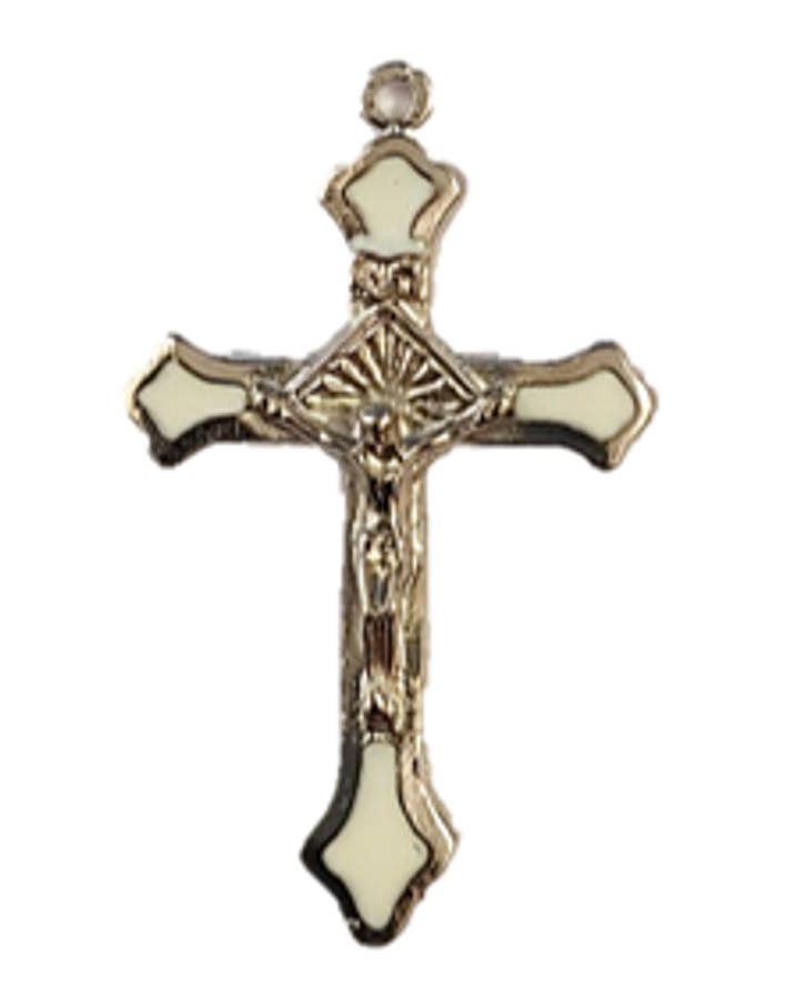 4.5cm Enamel Inlay Crucifix - Various colours