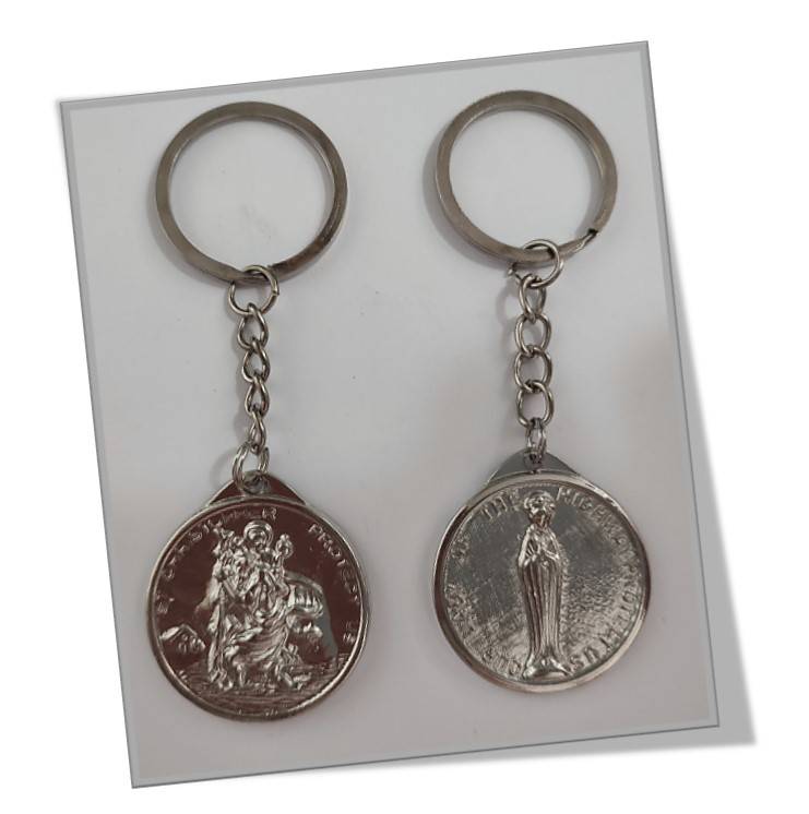 St Christopher / Our Lady of the Highway Key ring