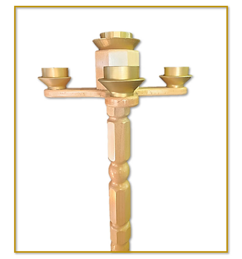1.5meter Solid Beechwood Advent / Paschal candle stand