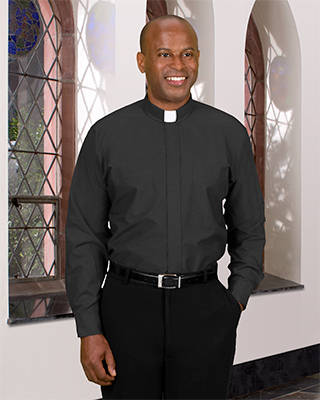 Clerical Cotton Shirt - Includes Slip in Clerical Collar