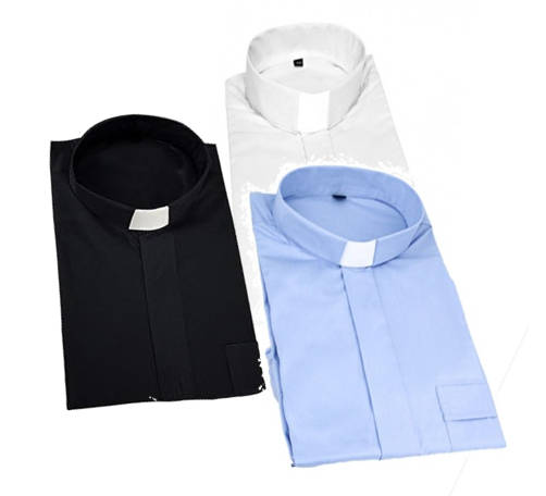 Clerical Cotton Shirt - Includes Slip in Clerical Collar