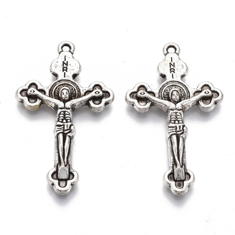 37mm Ornate Edged St Benedict Crucifix