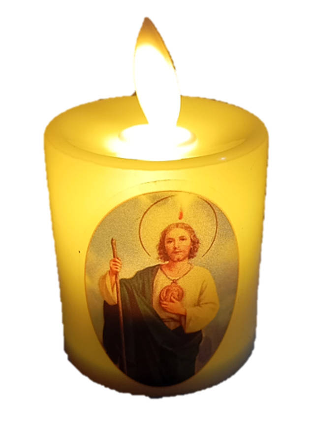 LED Candle - St Jude - 5.5cm tall *5cm diameter