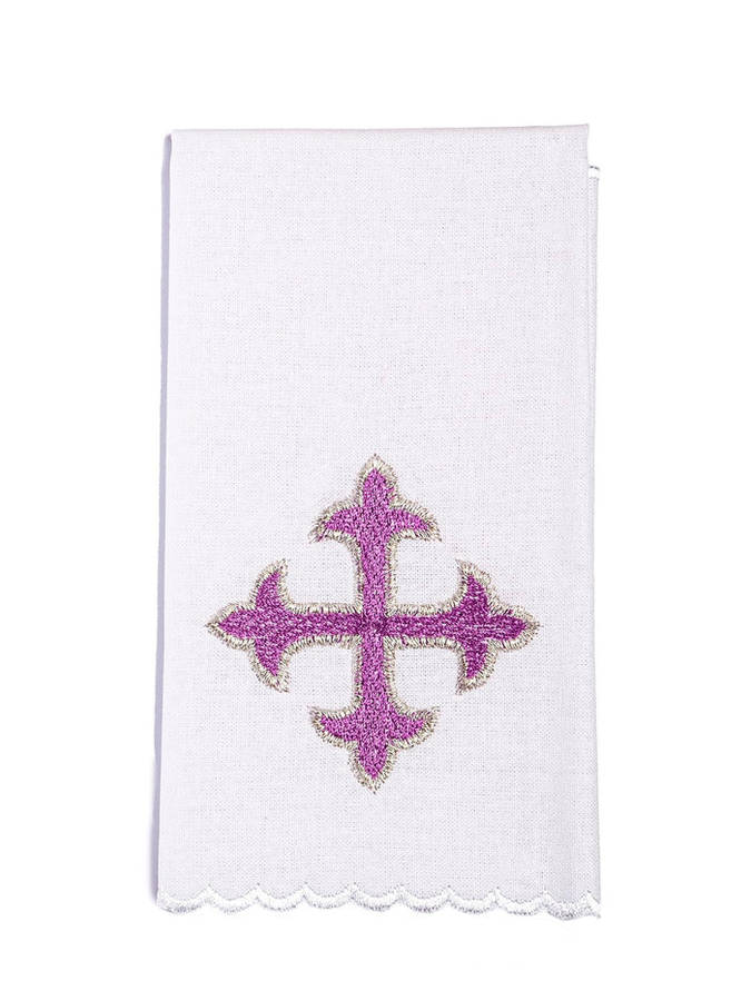 Haftina House Altar Linen Set - Fleur de Lis Cross