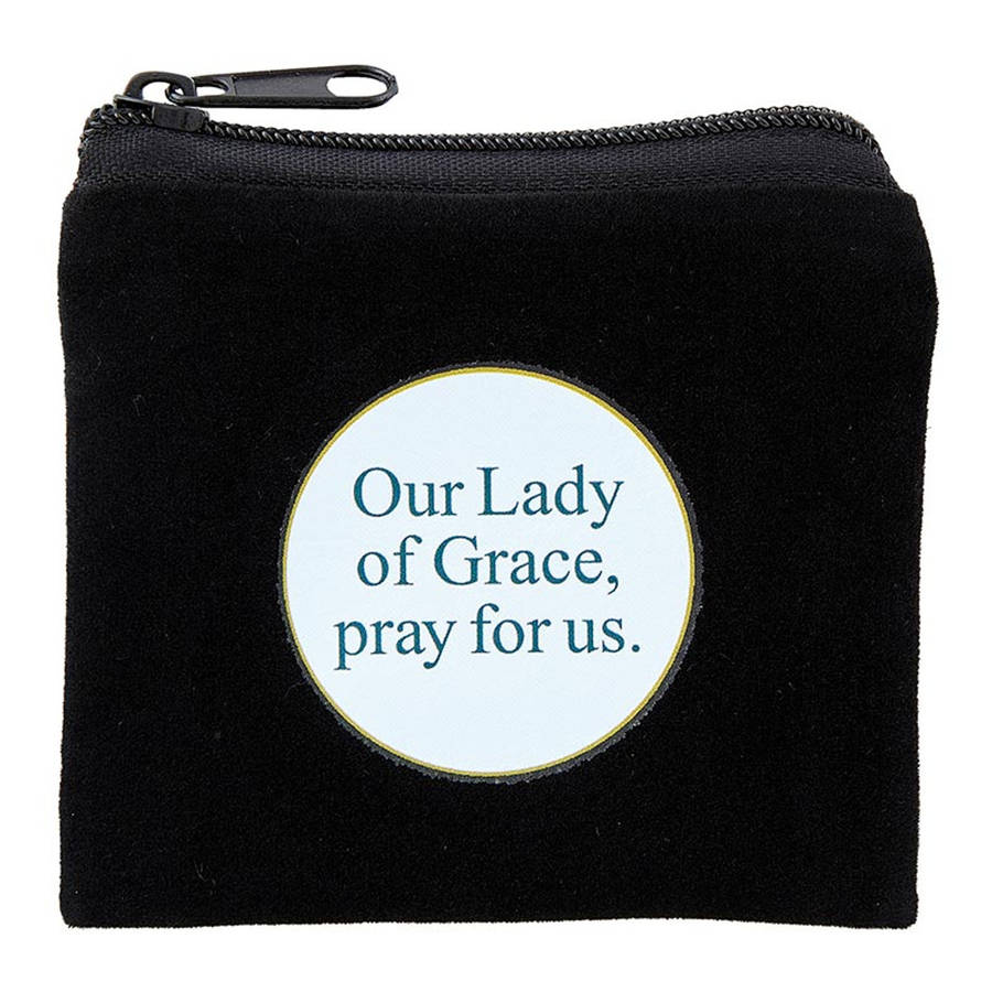 Our Lady of Grace Rosary Zipper Bag
