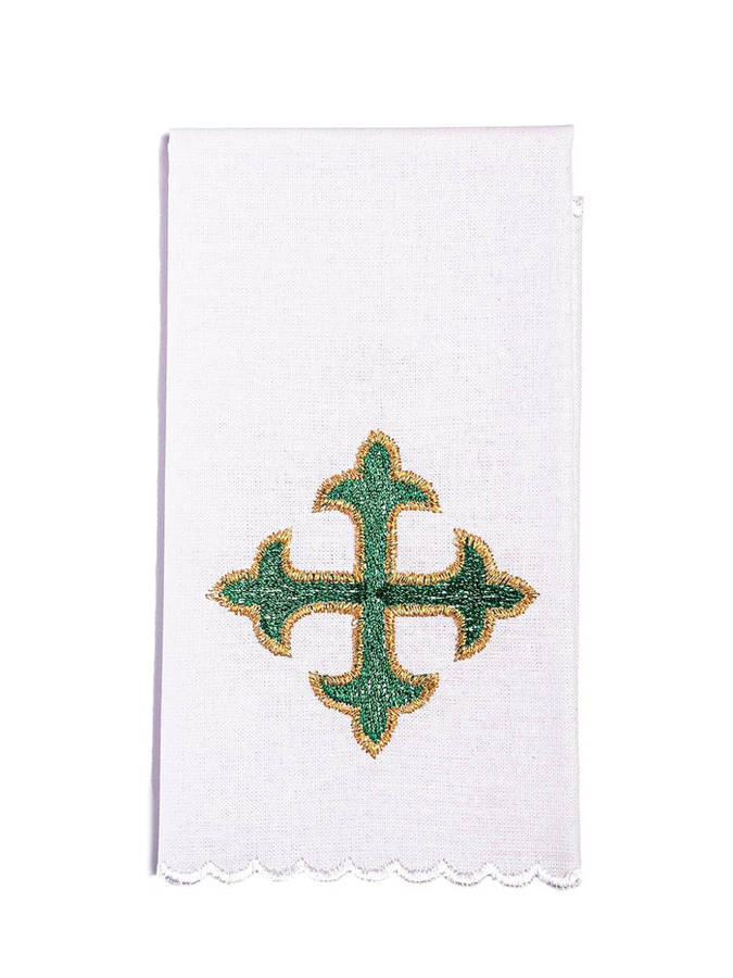 Haftina House Altar Linen Set - Fleur de Lis Cross