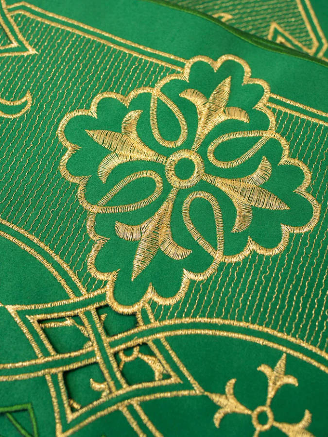 Haftina House Altar Cloth - White with 20cm Embroidery/Ornate Cross in Liturgical Colours *2m x 1...