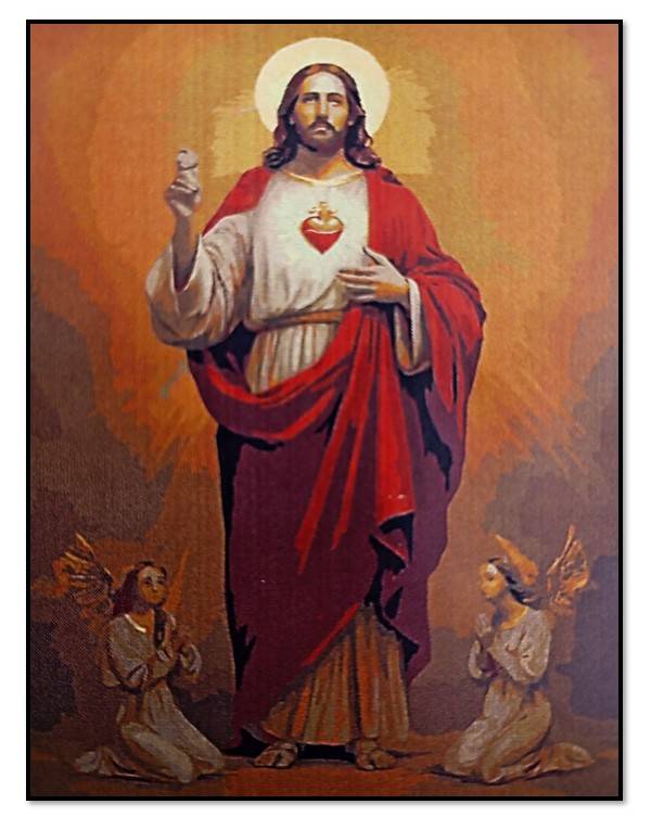 Sacred Heart Paint by Numbers - Paints and brushes included - 40 x 50cm