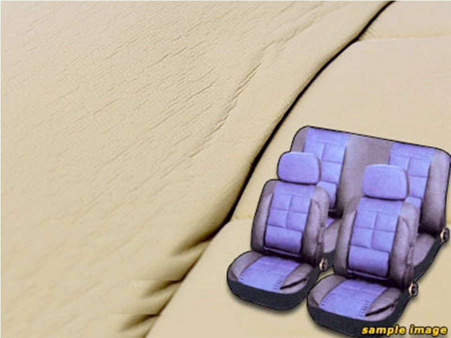 Leather Touch Padded Seat Cover Set (beige)