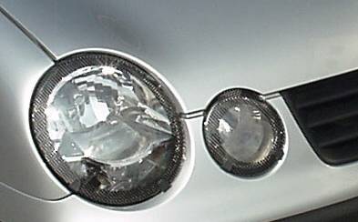 VW Polo 02-05 (4pc set) Carbon Fibre Look Headlight Shields