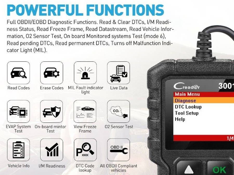 OBD Diagnostic Scanner with Bluetooth