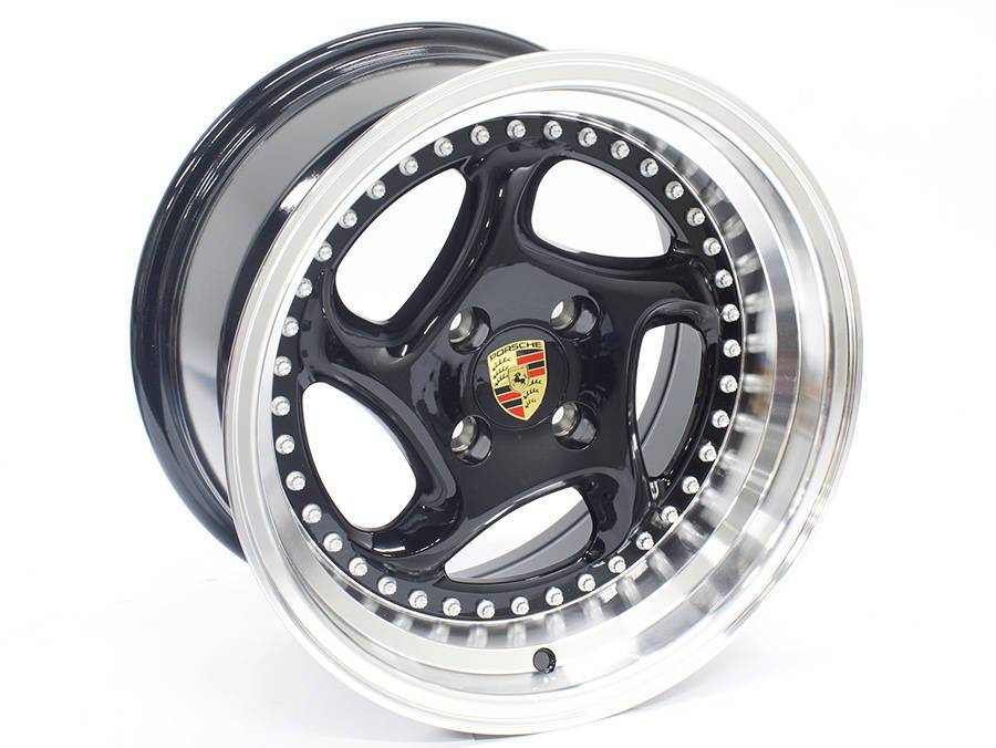 15" Evo Porsche Style EV10176 4/100 Black Alloy wheels