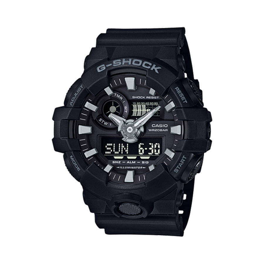 Casio G-Shock Mens 200m Standard - GA-700-1BDR (Black)