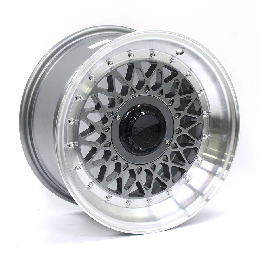 17" EV2122 BSS 4/100 &amp; 4/108 Gunmetal Machine Lip alloy Wheels