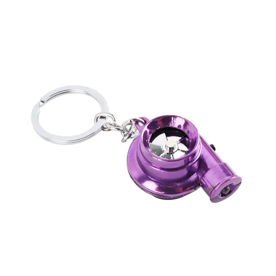 Turbocharger Keyring with LED Light &amp; Turbo Sound Effect (Purple)