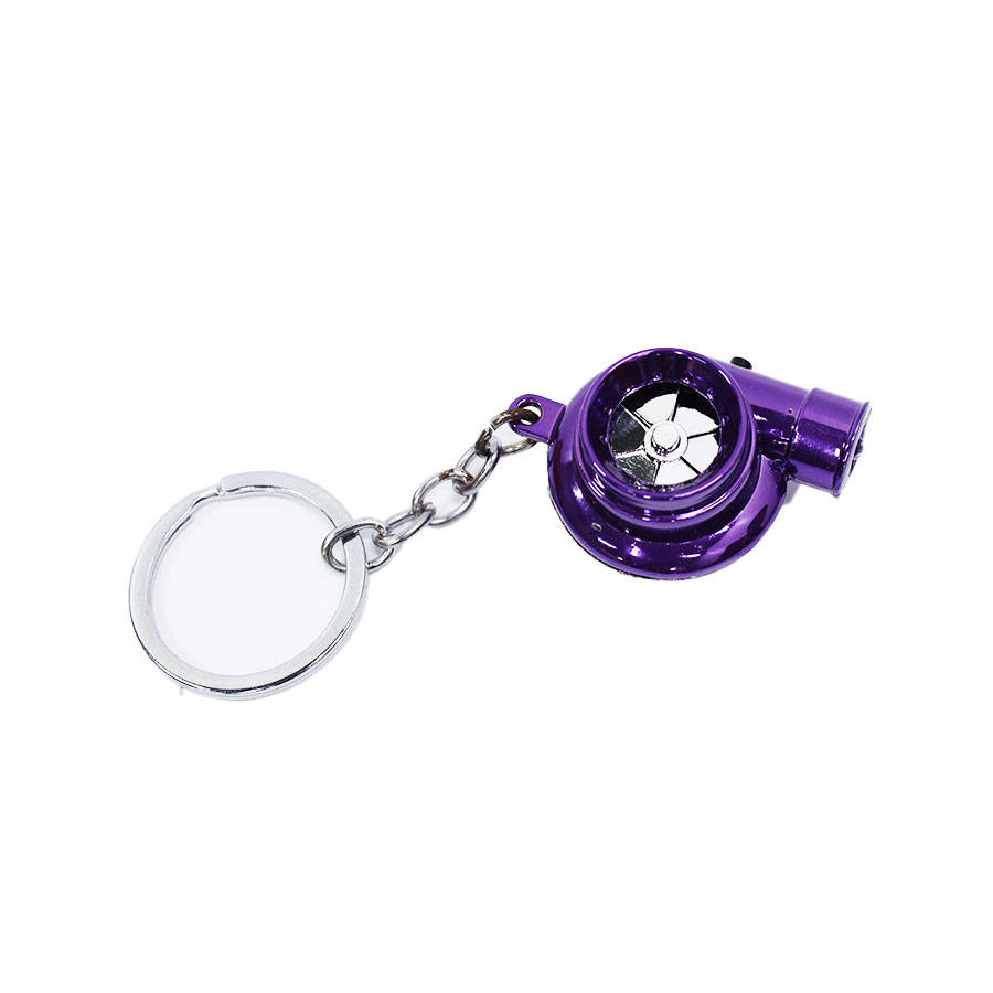 Turbocharger Keyring with LED Light &amp; Turbo Sound Effect (Purple)