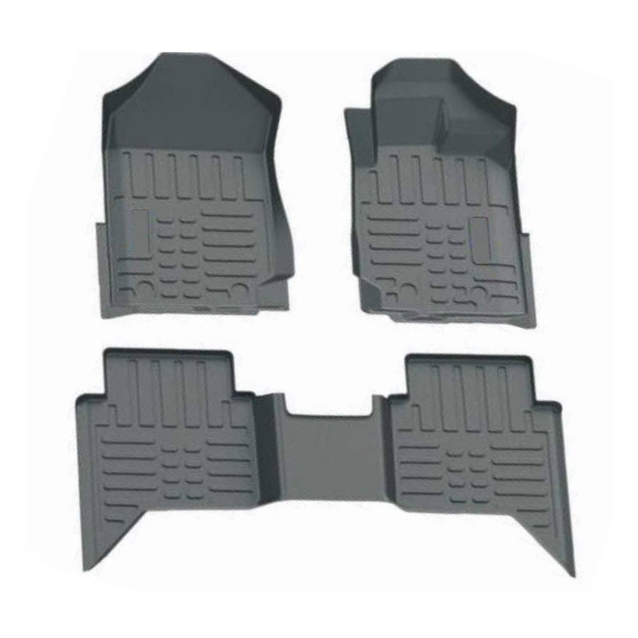 Rubber Floor Mats for Ford Ranger Double Cab 2014-2022 (3pc Set)
