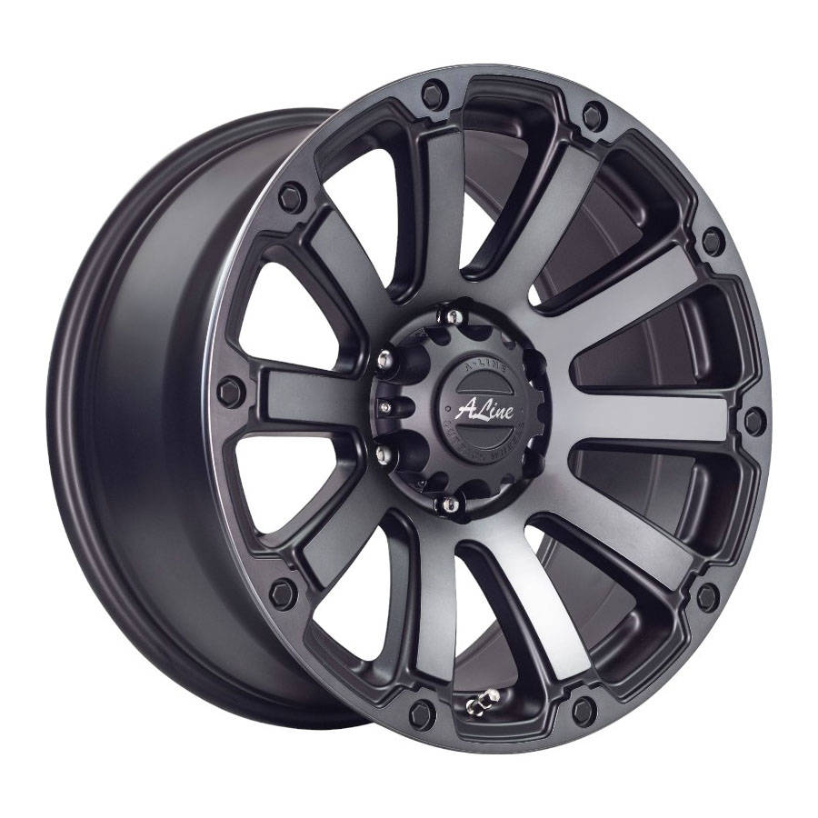 17" A-Line Destroyer 5/150 Satin black Smoke Tint Alloy Wheels