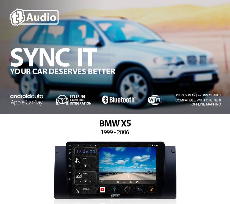 TT Audio 9" replacement radio for BMW 5 series E39/X5/E53 1995-2003 (4G ULTRA)