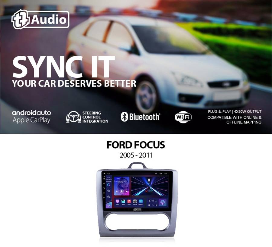 TT Audio 9" replacement radio for FORD FOCUS 2005-2011 (MID SPEC) AVAILABLE FOR MANUAL AND AUTO A...