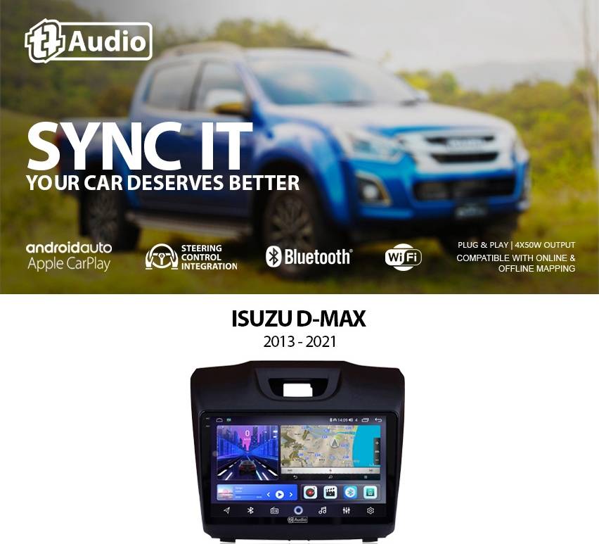 TT Audio 9" replacement radio for CHEVROLET TRAILBLAZER/ ISUZU D-Max 2015 - 2022 (2K SCREEN)