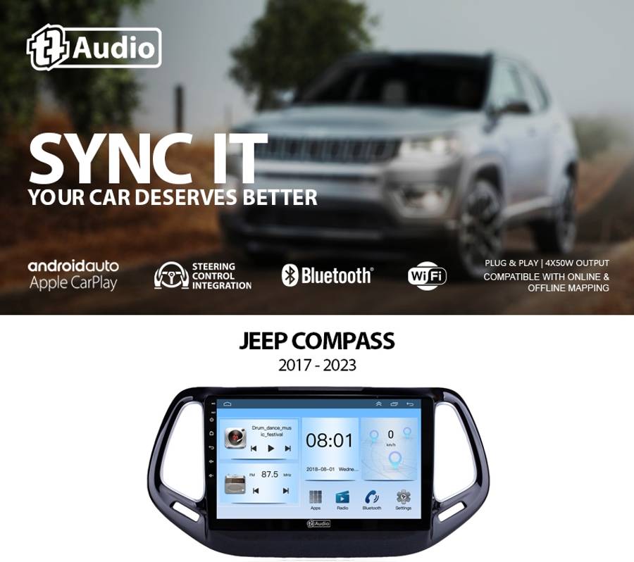 TT Audio 10" replacement radio for JEEP Compass 2015-2021 (ECO)