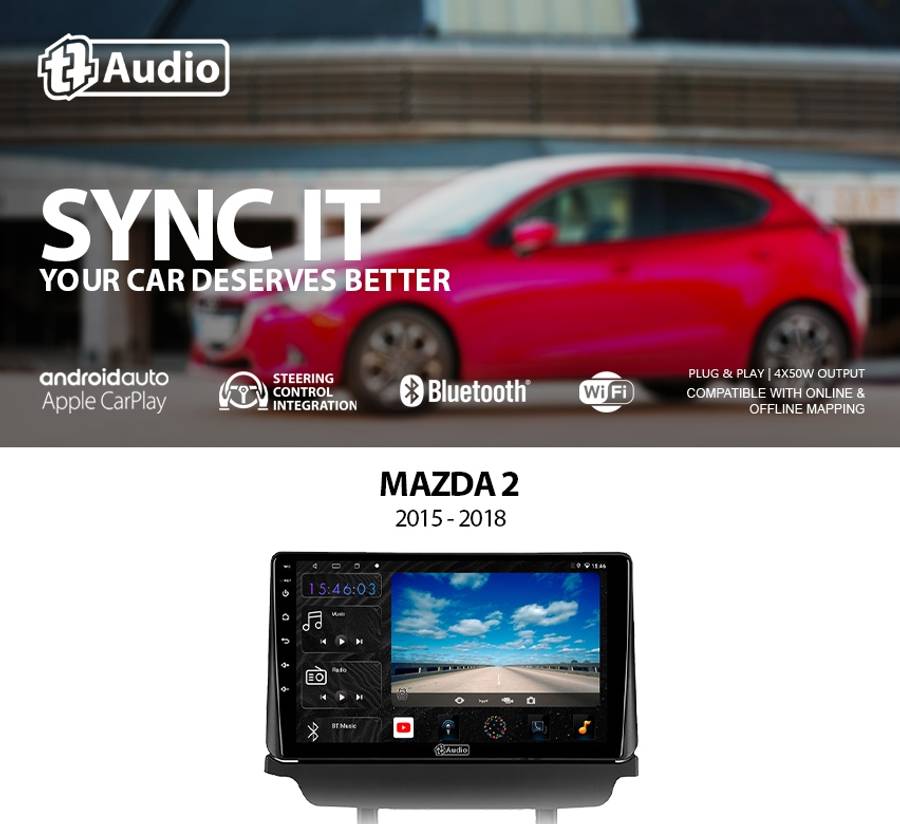 TT Audio Replacement Radio for MAZDA 2/CX-3 2015-2018 (4G ULTRA)
