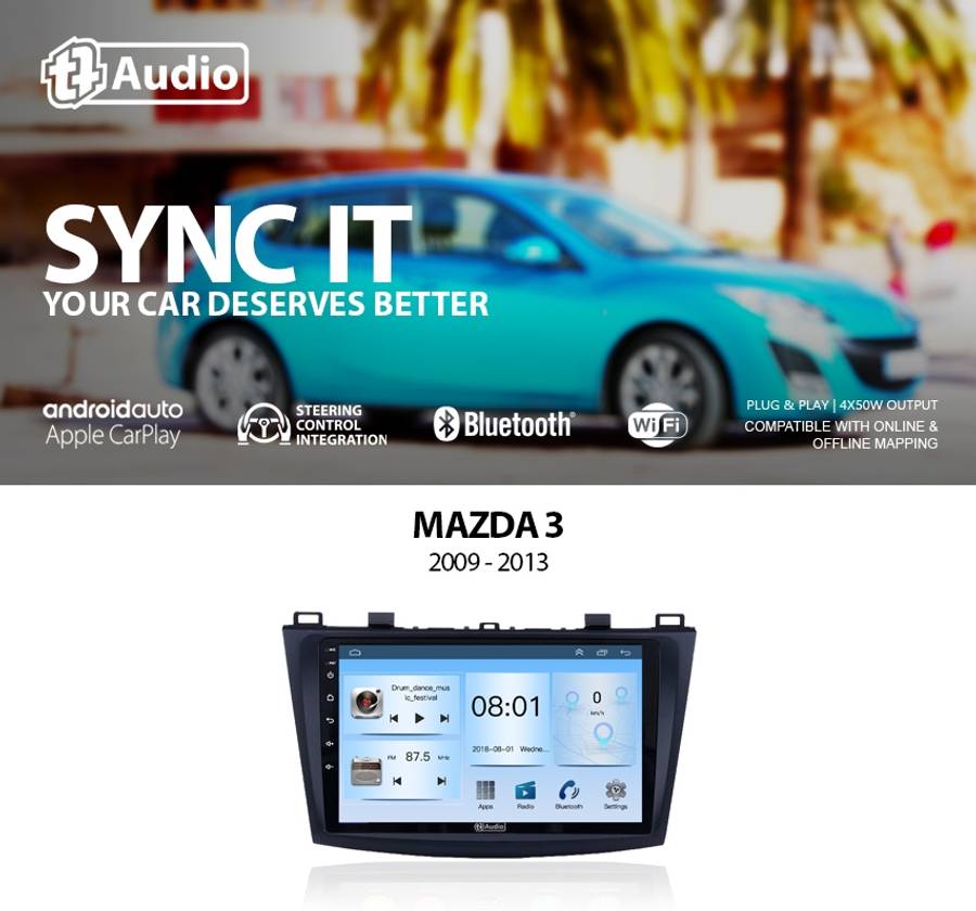 TT Audio 9" replacement radio for Mazda 3 2009-2012 (ECO)