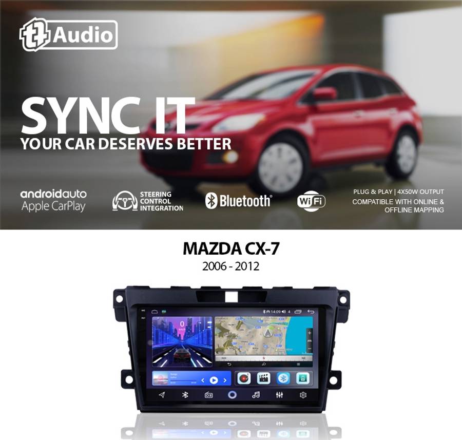 TT Audio 9" replacement radio for Mazda CX7 2007-2014 (2K SCREEN)