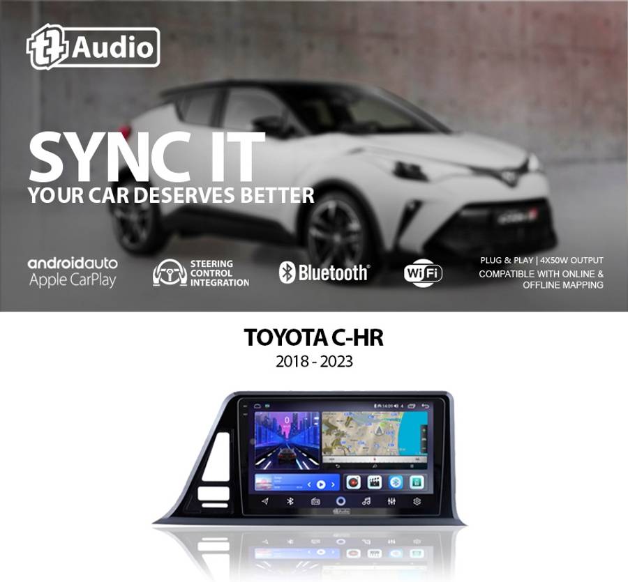 TT Audio 9" replacement radio for TOYOTA C-HR 2018-2024 (2K SCREEN)