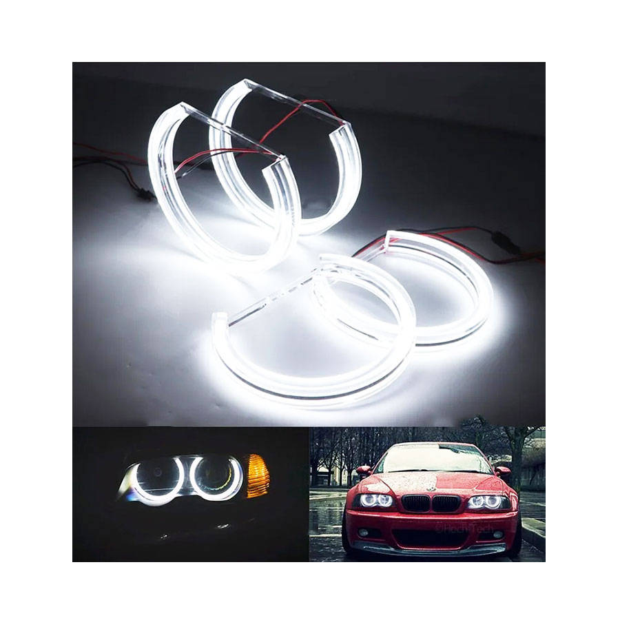 3D Angel Eye Crystal White Rings for Bmw E36/E38/E39/E46 (for non projector lamps)