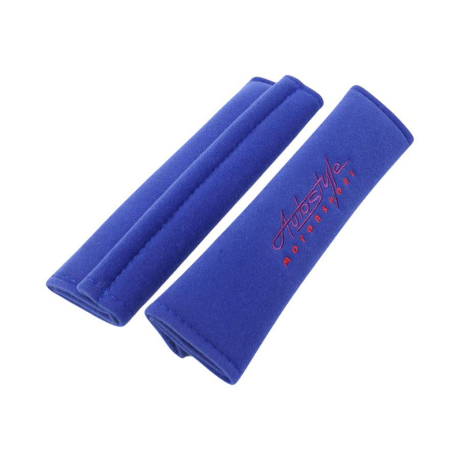 Seatbelt Shoulder Pads with Autostyle Branding (Blue)