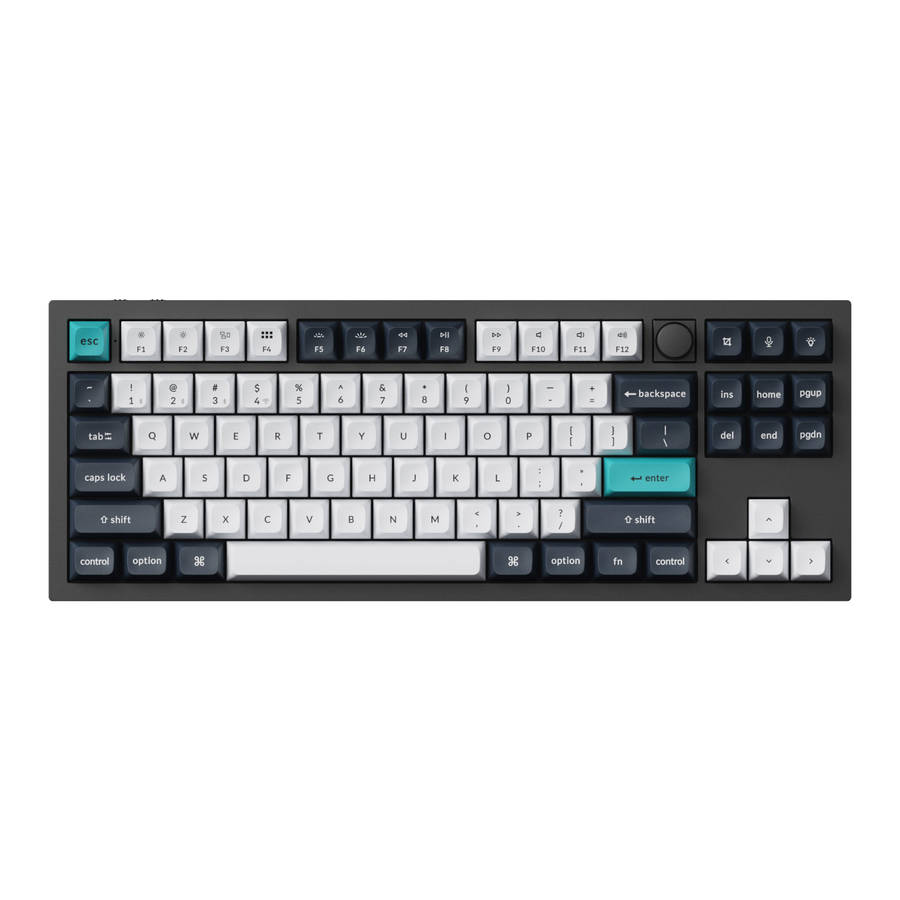 Keychron - Q3 Max 80% Full Assembled Knob Red Switch Hot-Swap Gateron Jupiter RGB Wireless Keyboa...