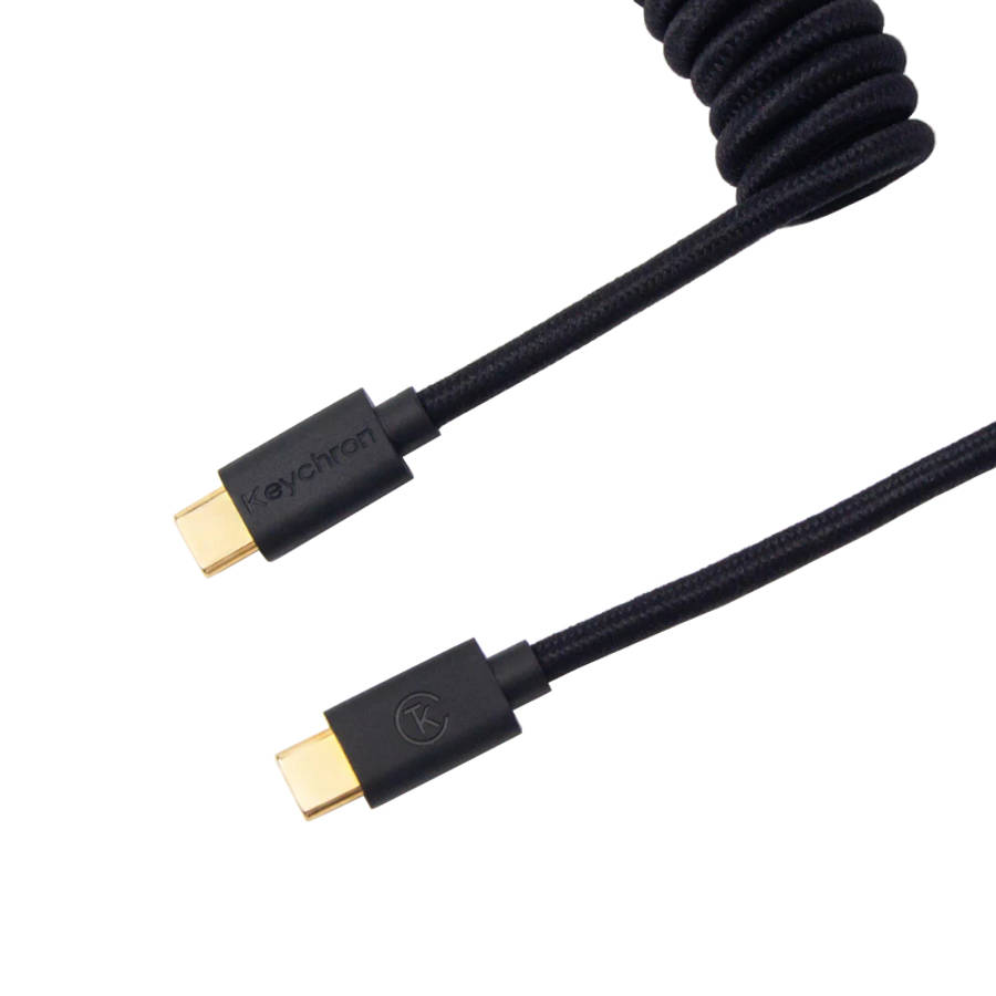 Keychron - Coiled Aviator Cable - Mint/Straight - Keychron - Coiled Aviator Cable - Mint/Straight