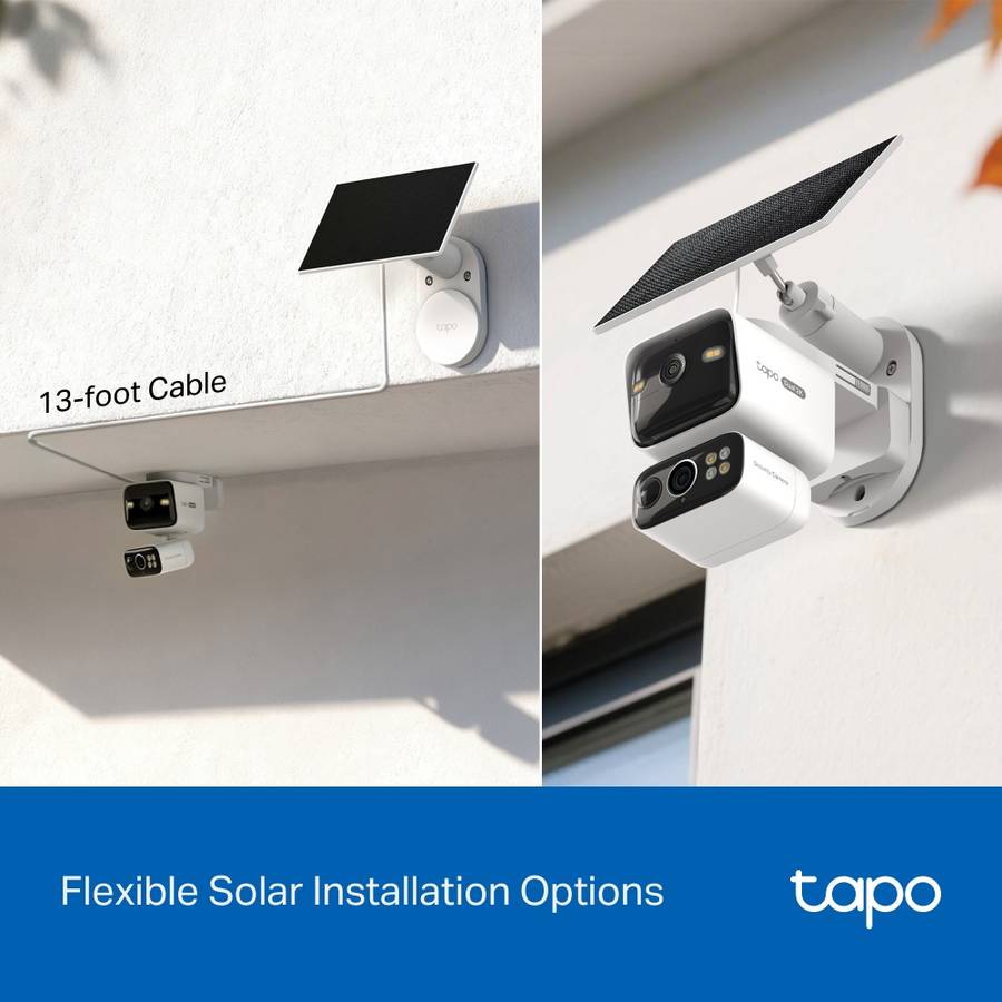 TP-Link TAPO - Tp-Link - TAPO - C645D Kit Solar-Powered 2K 3MP Dual-Lens Pan/Tilt Security Camera...