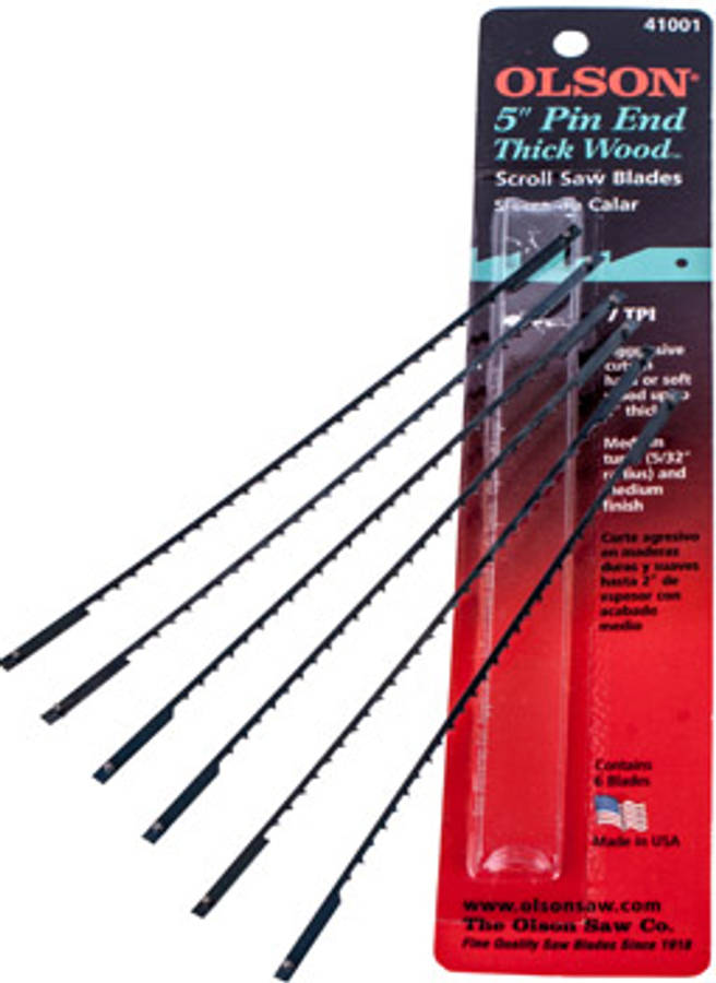 OLSON - Scroll Saw Bl.7Tpi W/Pins 6/Pack - OLSON - Scroll Saw Bl.7Tpi W/Pins 6/Pack