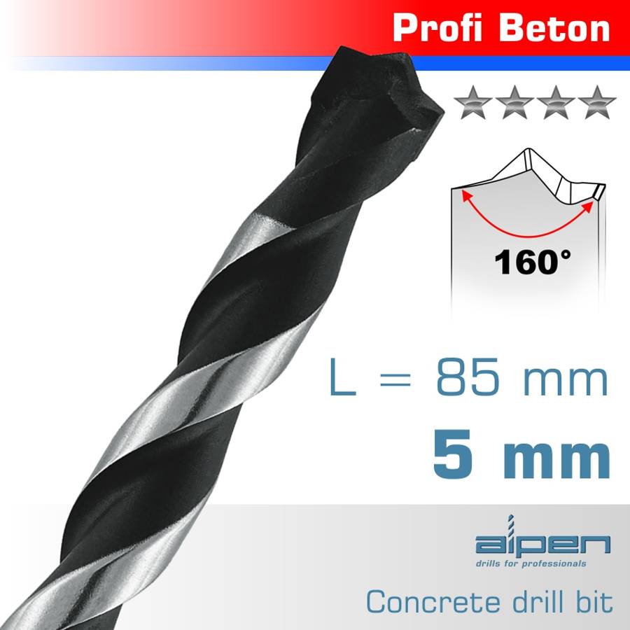 Alpen - Concrete Profi Beton Drill Bit 5mm - Alpen - Concrete Profi Beton Drill Bit 5mm