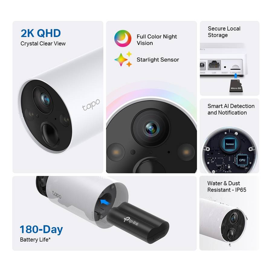 Tp-Link - Tapo C420S1 Wire-Free 2K QHD Security Camera with AI Detection - Tp-Link - Tapo C420S1 ...