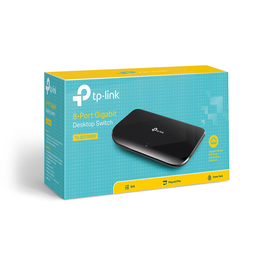 Tp-Link - SG1008D 8 Port Desktop Gigabit Switch - Tp-Link - SG1008D 8 Port Desktop Gigabit Switch