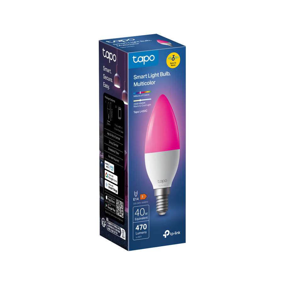 Tp-Link - Tapo L430C E14 Smart Wi-Fi Light Bulb (1-Pack) - Tp-Link - Tapo L430C E14 Smart Wi-Fi L...