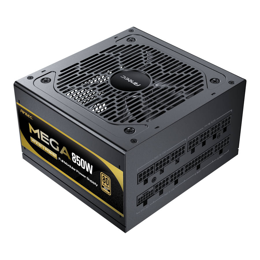 Antec - Mega 850W 80 Plus Gold ATX3.1 PCIe 5.1 Fully Modular Power Supply - Antec - Mega 850W 80 ...