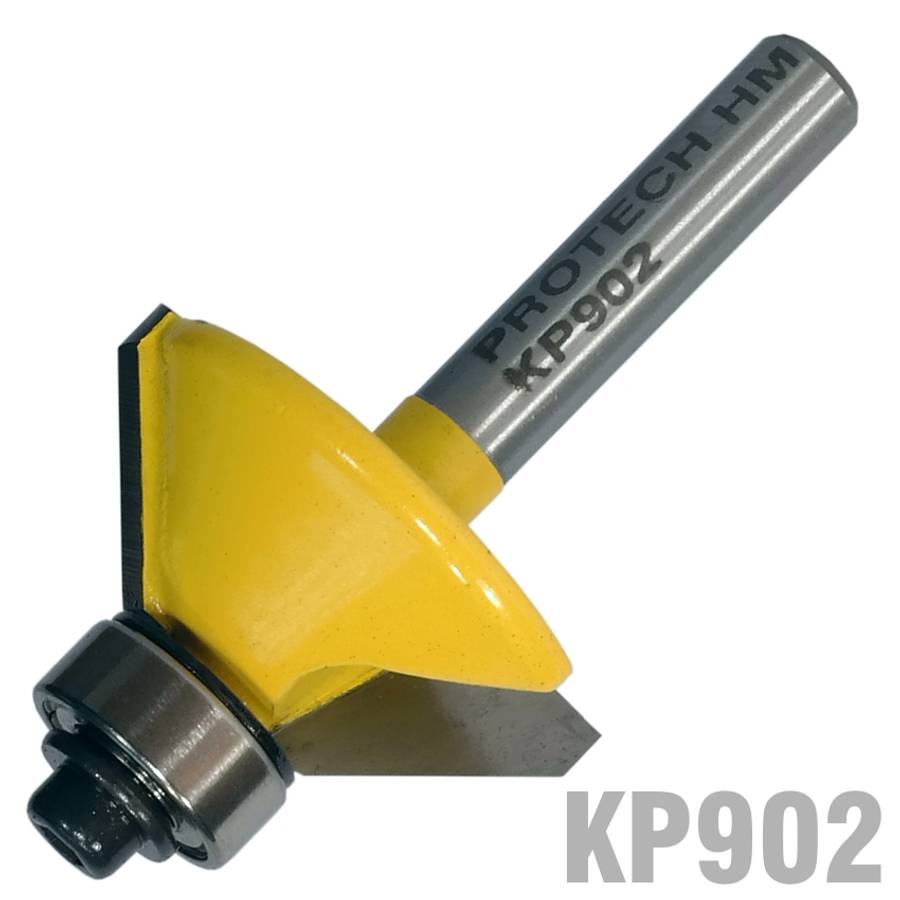 Pro-Tech - Chamfer Bit Tct 45° 1 3/16' X 1/2' X 1/4' Shank - Pro-Tech - Chamfer Bit Tct 45° 1 3...