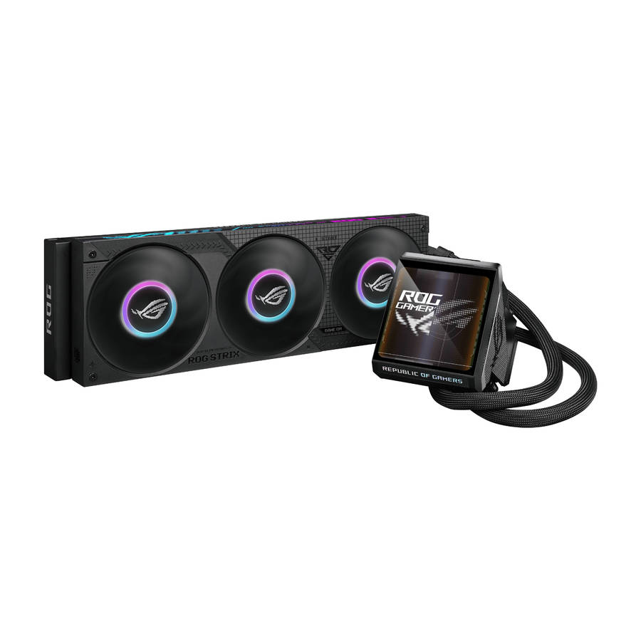 Asus - Rog Strix Lc Iv 360 ARGB LCD Liquid Cooler - Black - Asus - Rog Strix Lc Iv 360 ARGB LCD L...